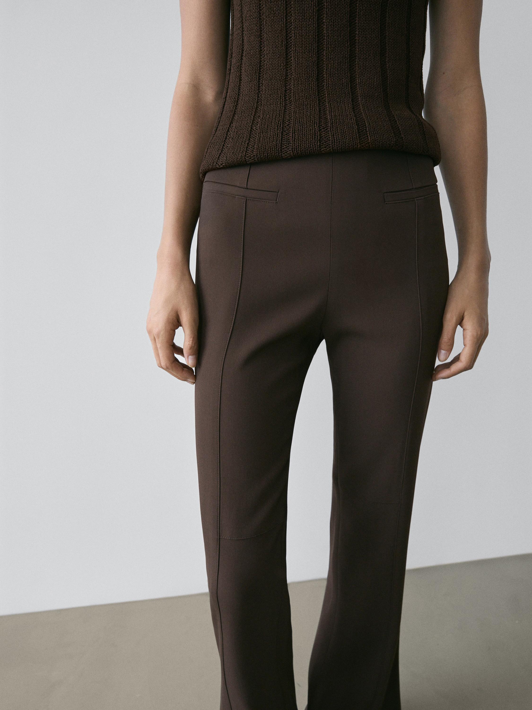 Pantalon flare poche
